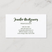 Green Bamboo Stalks Natuur Fotografie Visitekaartje (Achterkant)