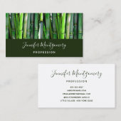Green Bamboo Stalks Natuur Fotografie Visitekaartje (Voorkant / Achterkant)