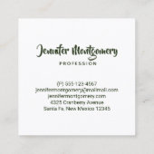 Green Bamboo Stalks Natuur Vierkante Visitekaartje (Achterkant)