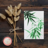 Green Bamboo Twig Briefkaart