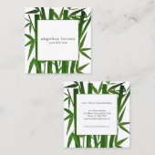 Green Bamboo Vierkante Visitekaartje (Voorkant / Achterkant)