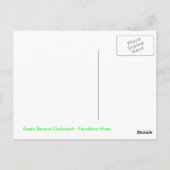 Green Banana Cockroach - Panchlora investeringsa Briefkaart (Achterkant)