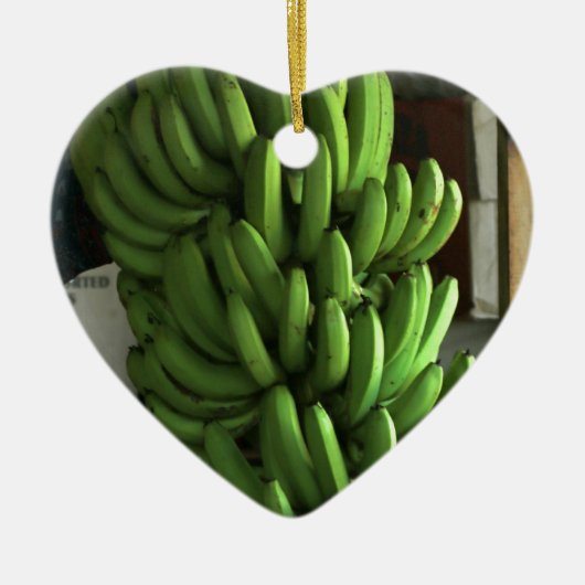 Green Bananas Keramisch Ornament (Voorkant)