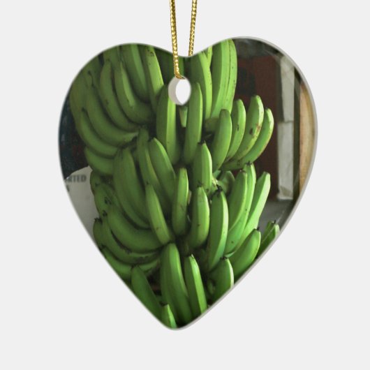 Green Bananas Keramisch Ornament (Links)