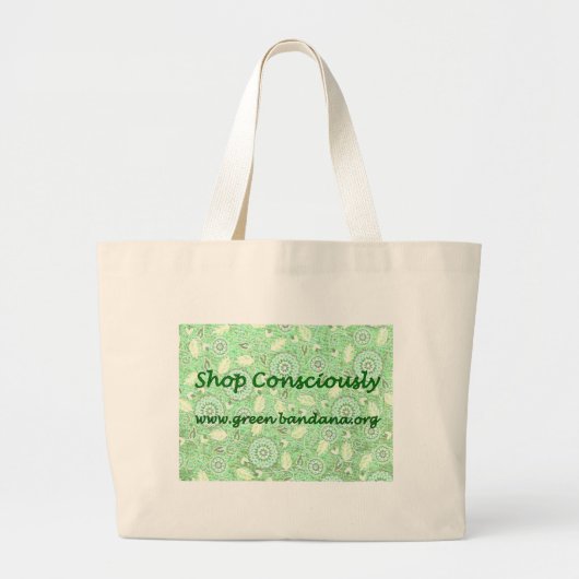 Green Bandana Grote Tote Bag (Voorkant)