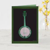 Green Banjo Kaart (Gele Bloem)
