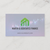 Green Bar Graph | Financial Market Infor Visitekaartje (Voorkant)