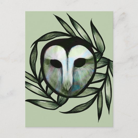 Green Barn Owl                                     Briefkaart (Voorkant)