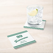 Green Baseball Club Custom Player Nummer & Team Kartonnen Onderzetters (Insitu)