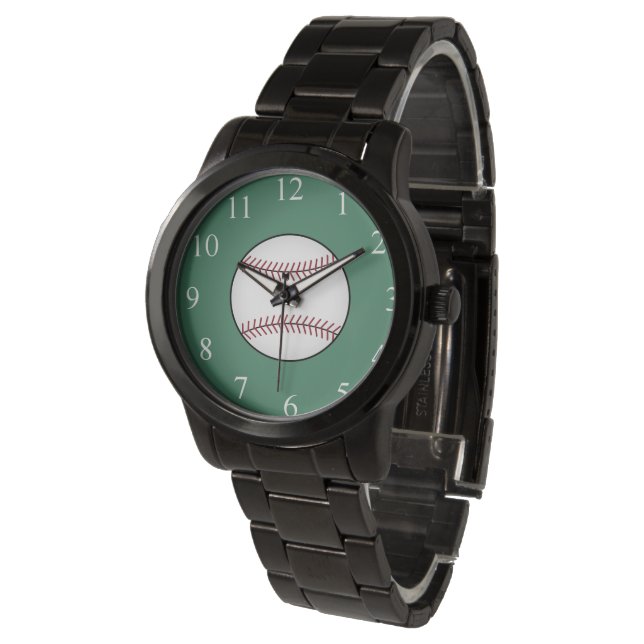 Green Baseball Watch Gift Horloge (Gekanteld)