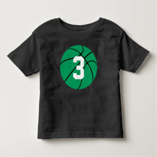 Green Basketball Kind Custom Jersey Number Toddler Kinder Shirts