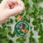 Green Basketball Player Photo High School Spirit Sleutelhanger (Hand)