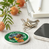 Green Basketball Player Photo High School Spirit Sleutelhanger (Zijkant)