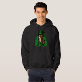 Green Basset Hound shamrock on St Patricks Day Bas Hoodie (Voorkant volledig)