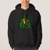 Green Basset Hound shamrock on St Patricks Day Bas Hoodie (Voorkant)