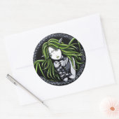 "Green Bat" 3" ronde Stickers (Envelop)
