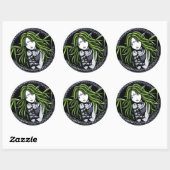 "Green Bat" 3" ronde Stickers (Vel)