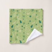 Green Bath Towels Set Bad Handdoek (Wasdoekje)