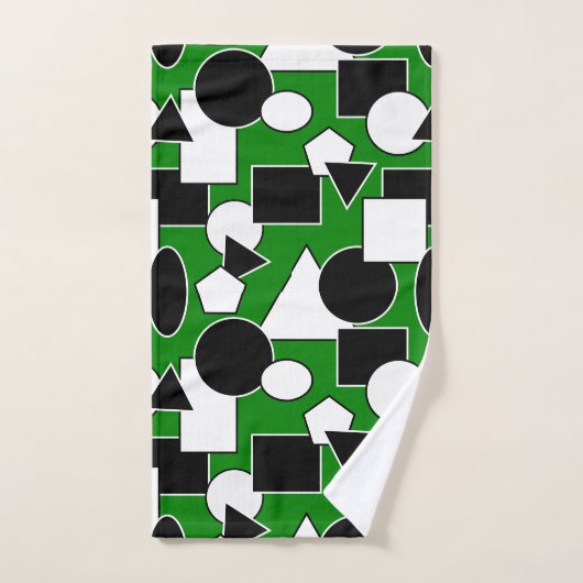 Green Bauhaus Collage Bad Handdoek (Handdoek)