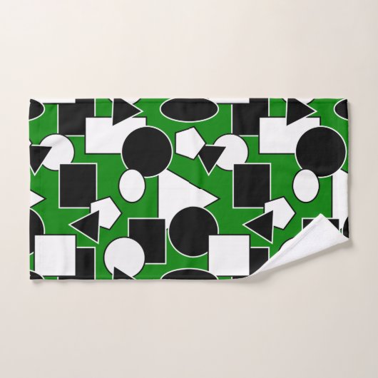 Green Bauhaus Collage Bad Handdoek (Handdoek)