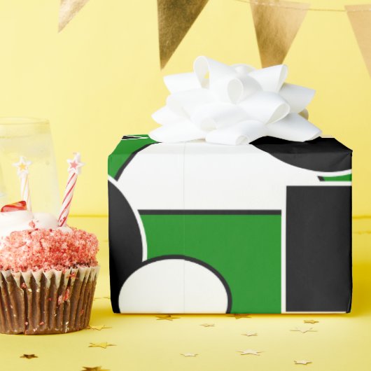 Green Bauhaus Collage Cadeaupapier (Verjaardagsfeest)