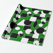 Green Bauhaus Collage Cadeaupapier (Uitgerold)