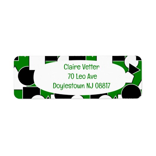 Green Bauhaus Collage Etiket (Voorkant)