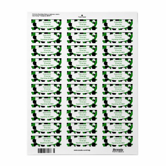 Green Bauhaus Collage Etiket (Full Sheet)