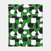 Green Bauhaus Collage Fleece Deken (Voorkant)