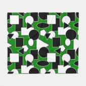 Green Bauhaus Collage Fleece Deken (Voorkant (Horizontaal))