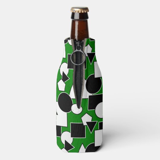 Green Bauhaus Collage Flesjeskoeler (Fles Achterkant)