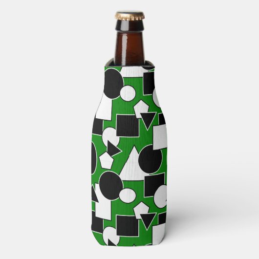 Green Bauhaus Collage Flesjeskoeler (Fles Voorkant)