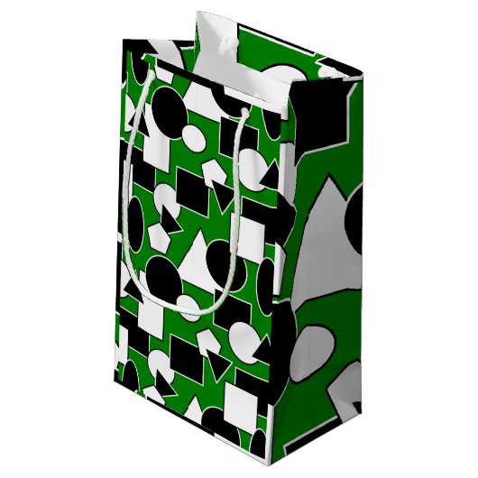 Green Bauhaus Collage Klein Cadeauzakje (Achterkant Gekanteld)