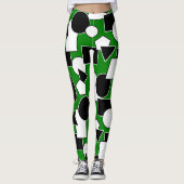 Green Bauhaus Collage Leggings (Voorkant)