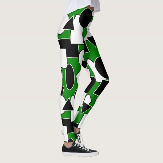 Green Bauhaus Collage Leggings (Rechts)