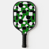 Green Bauhaus Collage Pickleball Paddle (Achterkant)