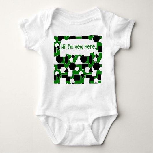 Green Bauhaus Collage Romper (Voorkant)