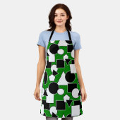 Green Bauhaus Collage Schort (Gedragen)