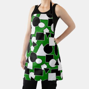 Green Bauhaus Collage Schort