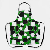 Green Bauhaus Collage Schort (Voorkant)