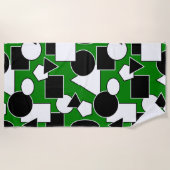 Green Bauhaus Collage Strandlaken (Voorkant)