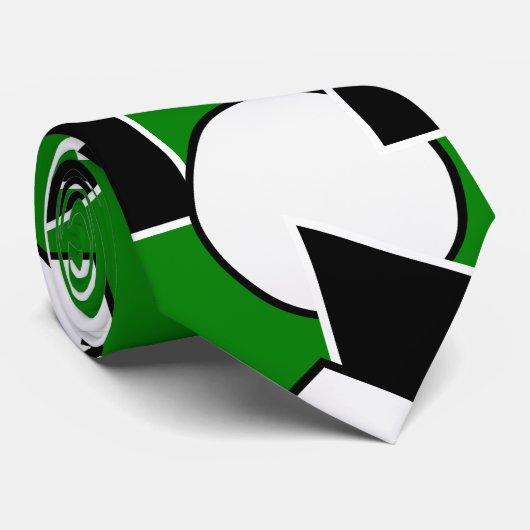 Green Bauhaus Collage Stropdas (Opgerold)