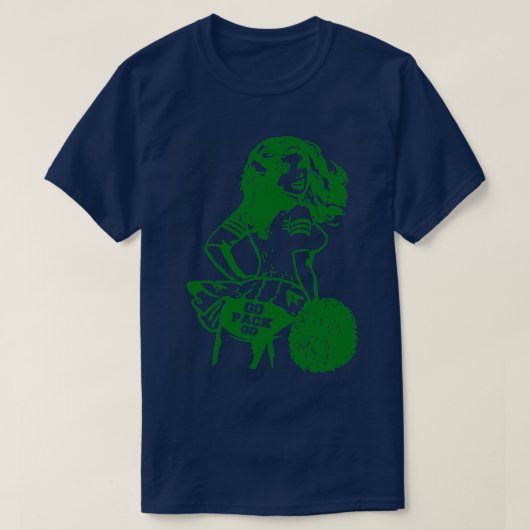 Green Bay Cheerleader  ventilatorontwerp T-shirt (Design voorkant)
