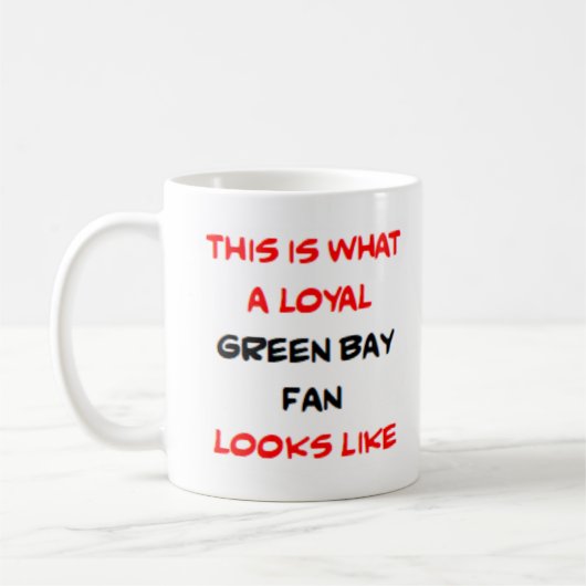 green bay fan, loyal koffiemok (Links)