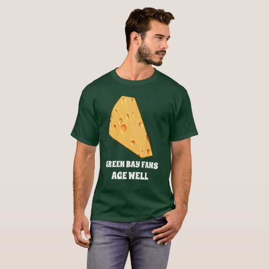Green Bay Fans Age Well, Cheese Mannen of Unisex T T-shirt (Voorkant volledig)