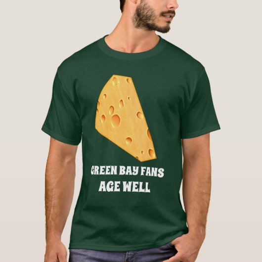 Green Bay Fans Age Well, Cheese Mannen of Unisex T T-shirt (Voorkant)