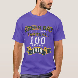 Green Bay Football 100 seizoenen jubileum retro T-shirt
