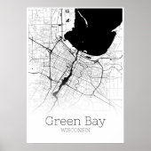 Green Bay Map - Wisconsin - City Map Poster (Voorkant)