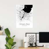 Green Bay Map - Wisconsin - City Map Poster (Thuiskantoor)
