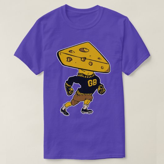 Green Bay Mascotte Cheese Man T-shirt (Design voorkant)